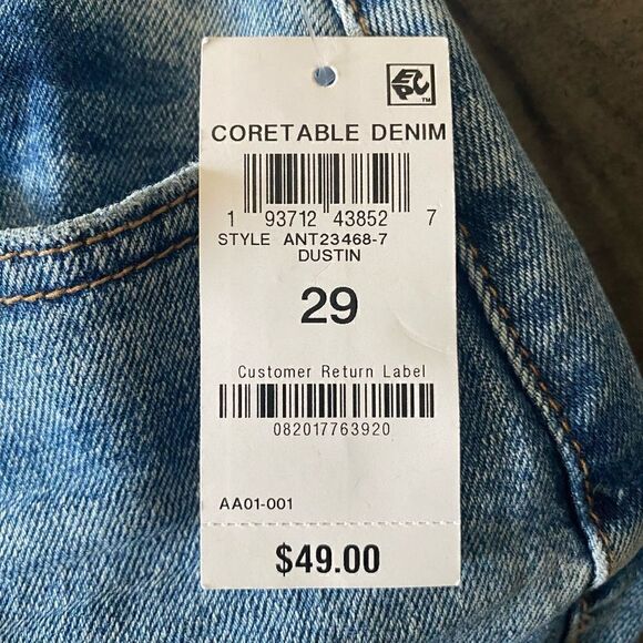 NWT And Now This slim straight cut distressed Jeans size 29 - Picture 8 of 10